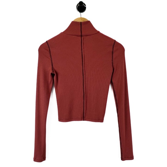 Aritzia Wilfred Free Moon Turtleneck in Rust Orange S - Picture 5 of 9